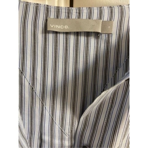 Vince Navy and White Striped Blouse women Small - Picture 7 of 8